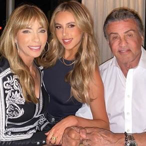 Scarlet Rose Stallone with her parents